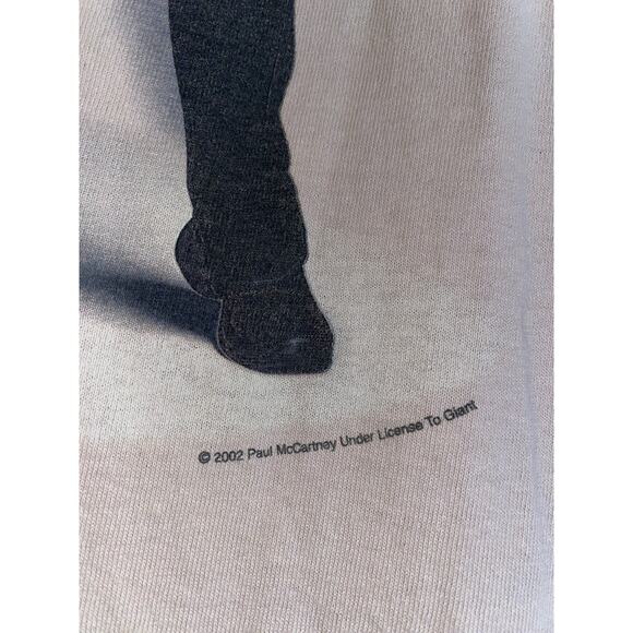 The Beatles Paul McCartney Driving USA Tour 2002 beige T Shirt men’s XL EUC - Picture 4 of 6